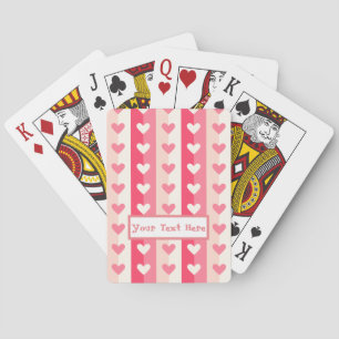 Rows of Hearts Playing Cards