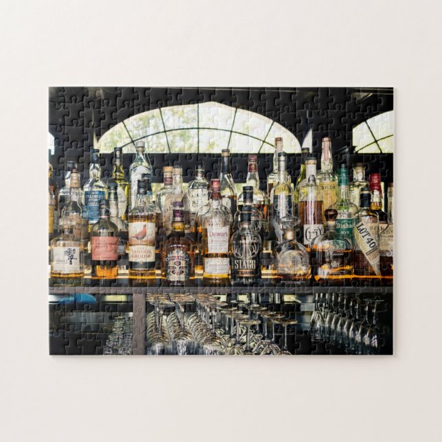 Rows of Liquor Bottles in Bar Jigsaw Puzzle (Horizontal)