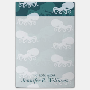Rows Of Octopus Pattern   Add Your Name Post-it Notes
