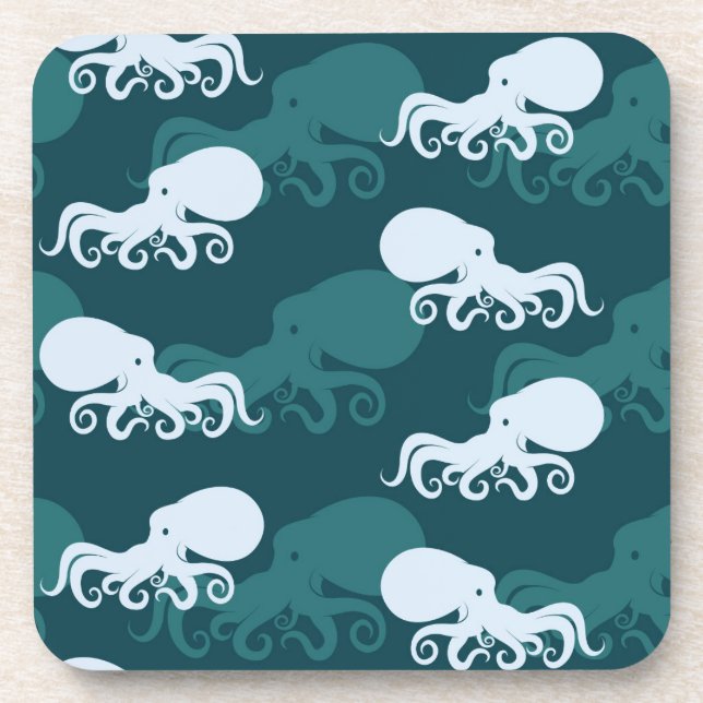 Rows Of Octopus Pattern Coaster (Front)