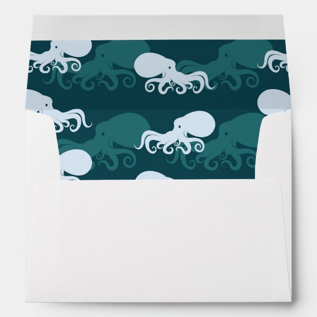 Rows Of Octopus Pattern Envelope (Back (Bottom))