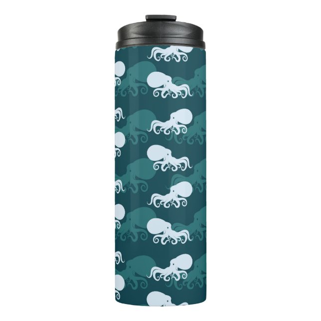 Rows Of Octopus Pattern Thermal Tumbler (Front)