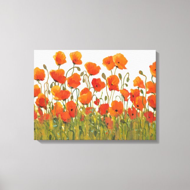 Rows of Poppies I Canvas Print (Front)