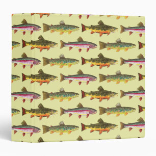 Rows of Trout - Fly Fishing - Fisherman's Binder