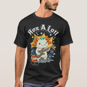 Rox a Lotl Axolotl Playing Guitar Axolotl  Guitari T-Shirt