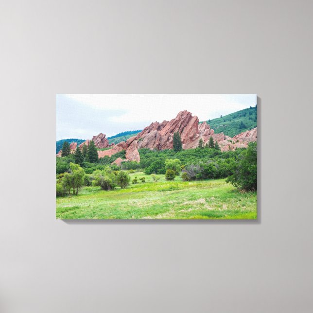 Roxborough Meadows Mountains and Spires Canvas Print (Front)