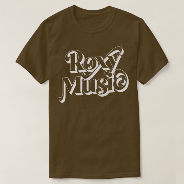 Roxy Music Retro Typography Design1 T-Shirt (Design Front)