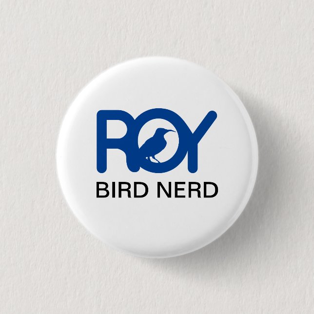 Roy Bird Nerd 1 Inch Round Button (Front)