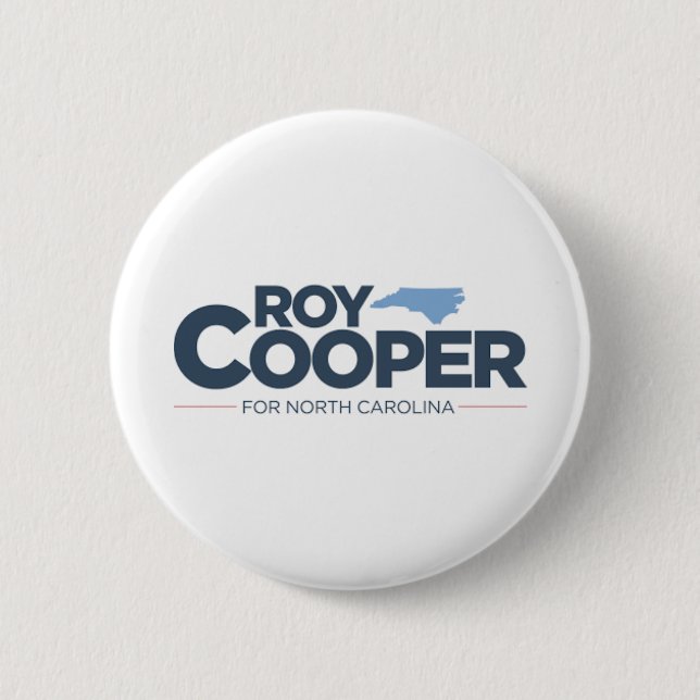 Roy Cooper for North Carolina Governor 2 Inch Round Button (Front)