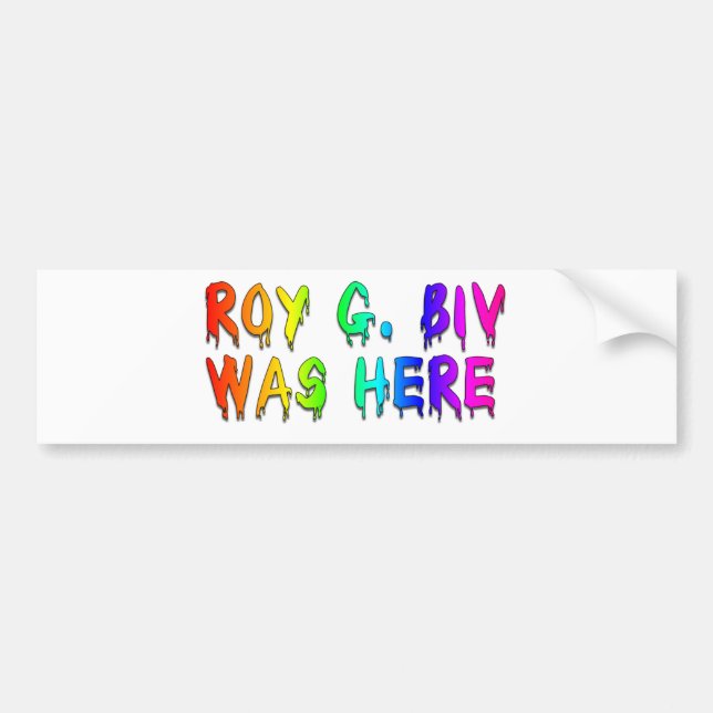 Roy G. Biv Graffiti Bumper Sticker (Front)