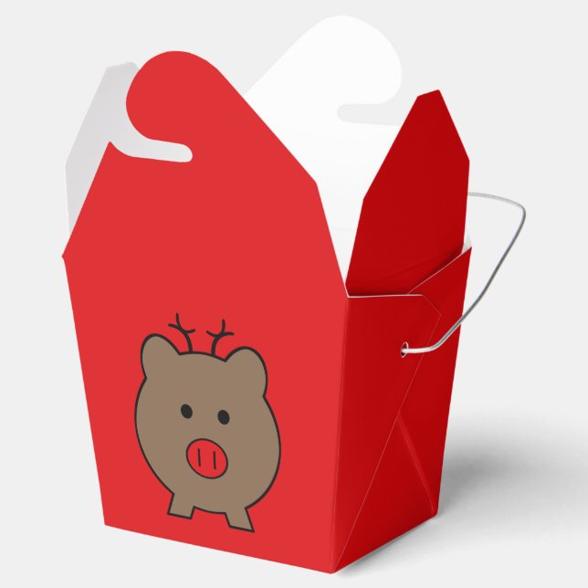 Roy the Christmas Pig Favor Box (Opened)