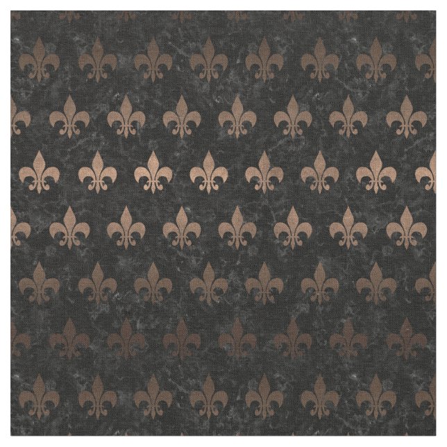 ROYAL1 BLACK MARBLE & BRONZE METAL (R) FABRIC (Close Up)