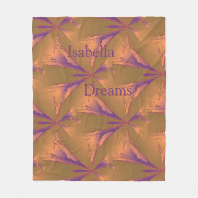 Royal Abstract Star Personalized Fleece Blanket (Front)
