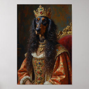 Royal Afghan Hound Portrait Poster