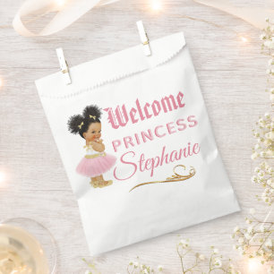 Royal African Princess Pink Gold Fancy  Favour Bag