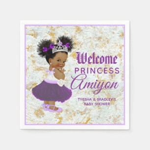 Royal African Purple Princess Elegant Marble Napkin