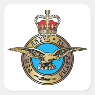 Royal Air Force Badge Square Sticker