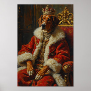 Royal American English Foxhound Portrait Poster