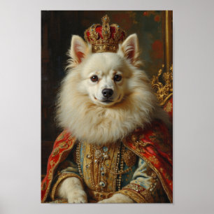 Royal American Eskimo Dog Portrait Poster
