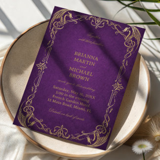 Royal Amethyst Art Celtic Invitation