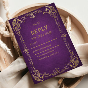 Royal Amethyst Elegant Celtic RSVP Card