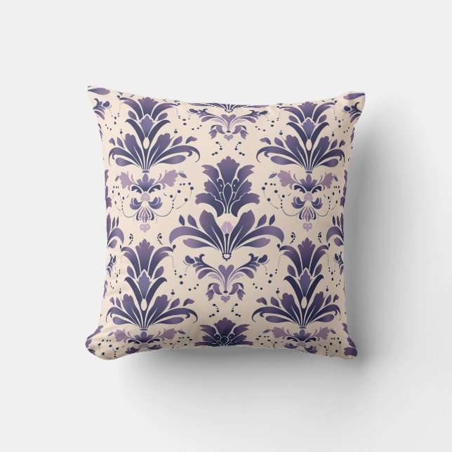 Royal Amethyst Flourish Princesscore Throw Pillow (Front)
