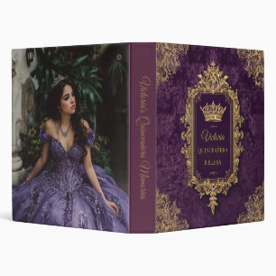 Royal Amethyst Quinceañera, custom Binder