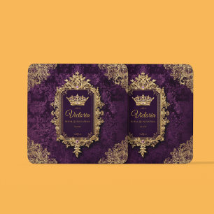 Royal Amethyst Quinceañera, custom Square Paper Coaster