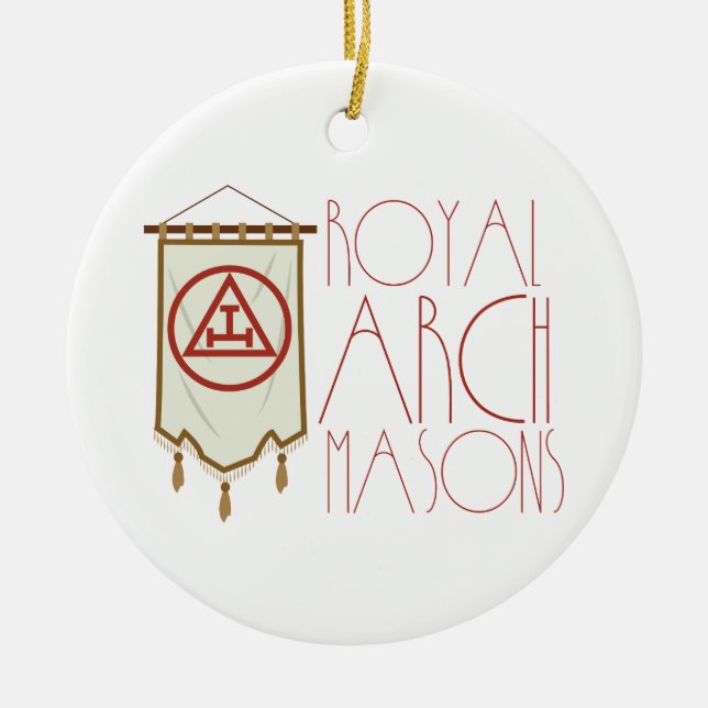 Royal Arch Freemason Banner Ceramic Ornament (Front)