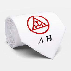 Royal Arch Masonic Freemason Monogram Tie