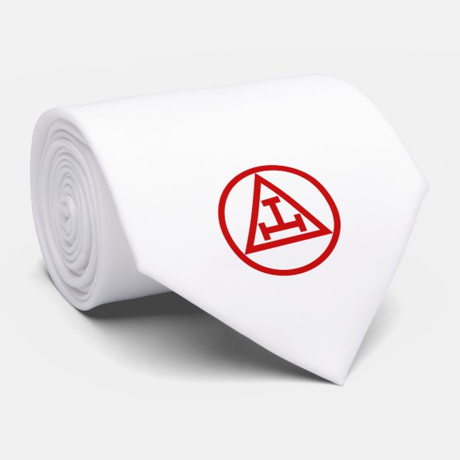 Royal Arch Masonic Freemason Monogram Tie (Rolled)