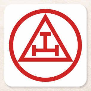 ROYAL ARCH MASONS CIRCULAR SQUARE PAPER COASTER