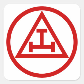 ROYAL ARCH MASONS CIRCULAR SQUARE STICKER
