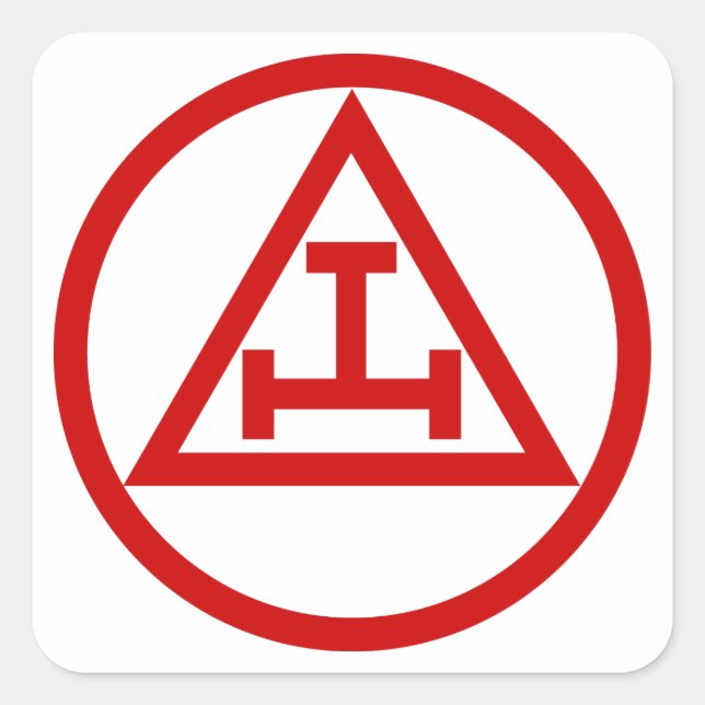 ROYAL ARCH MASONS CIRCULAR SQUARE STICKER (Front)