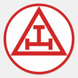 Royal Arch Masons, NOT WATERPROOF Classic Round Sticker