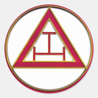 Royal Arch Triple Tau Classic Round Sticker