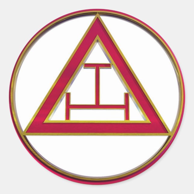 Royal Arch Triple Tau Classic Round Sticker (Front)
