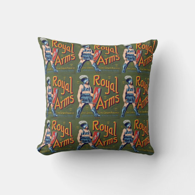 Royal Arms Throw Pillow (Front)