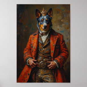 Royal Australian Cattle Dog Portrait Poster