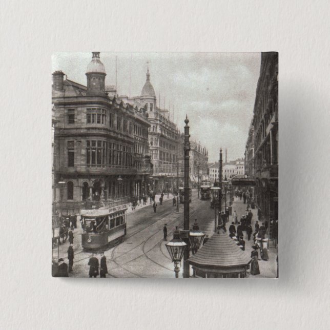 Royal Avenue, Belfast, c.1900 2 Inch Square Button (Front)