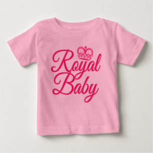 Royal Baby in Pink with Crown Baby T-Shirt