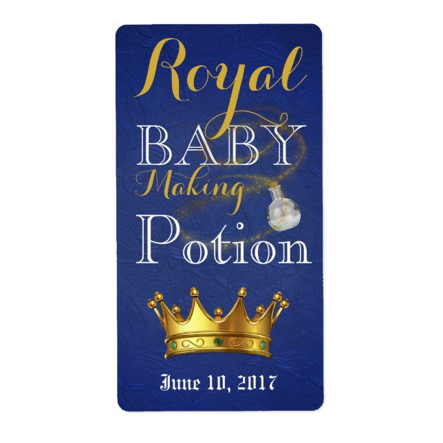 Royal Baby Making Potion Bleu & Gold bouteille éti (Devant)