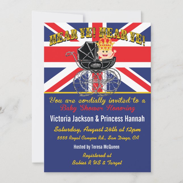 Royal Baby Shower Invitation (Front)