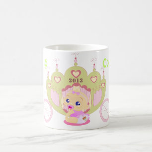 Royal Baby Will Kate commemorative mug girl pink
