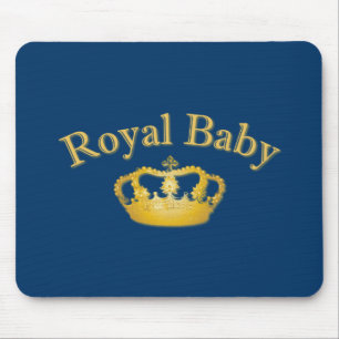 Royal Baby with Golden Crown Mouse Pad