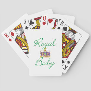 Royal Baby with Purple and Gold Crown Playing Cards