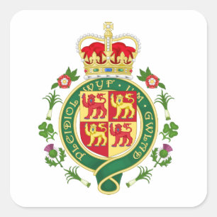 Royal Badge of Wales Square Sticker