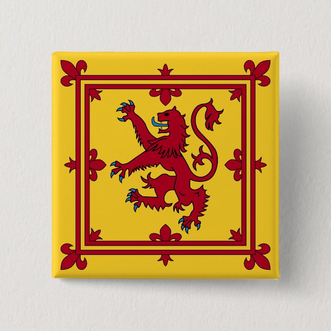 Royal Banner - Scotland 2 Inch Square Button (Front)