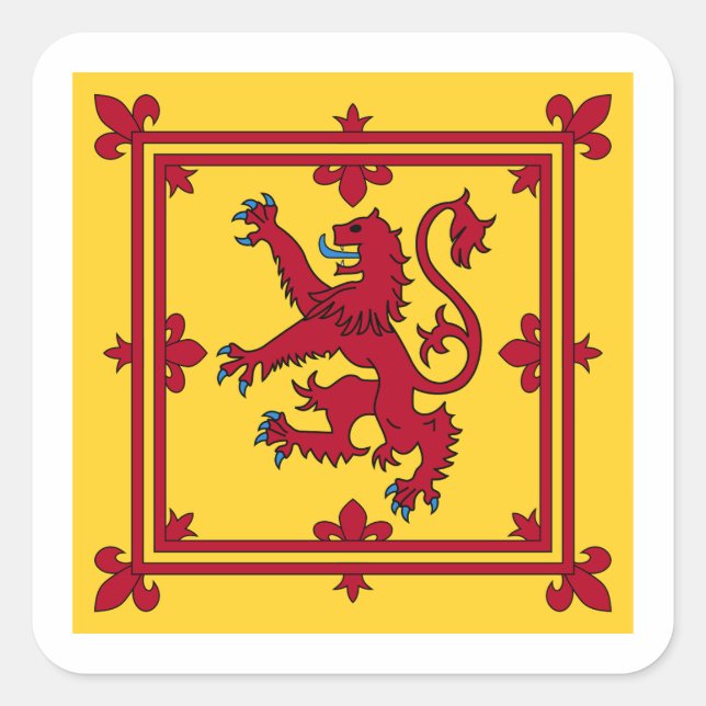 Royal Banner - Scotland Square Sticker (Front)