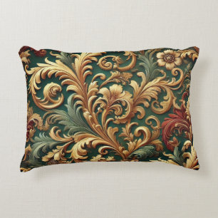 Royal Baroque Floral Pattern Accent Pillow